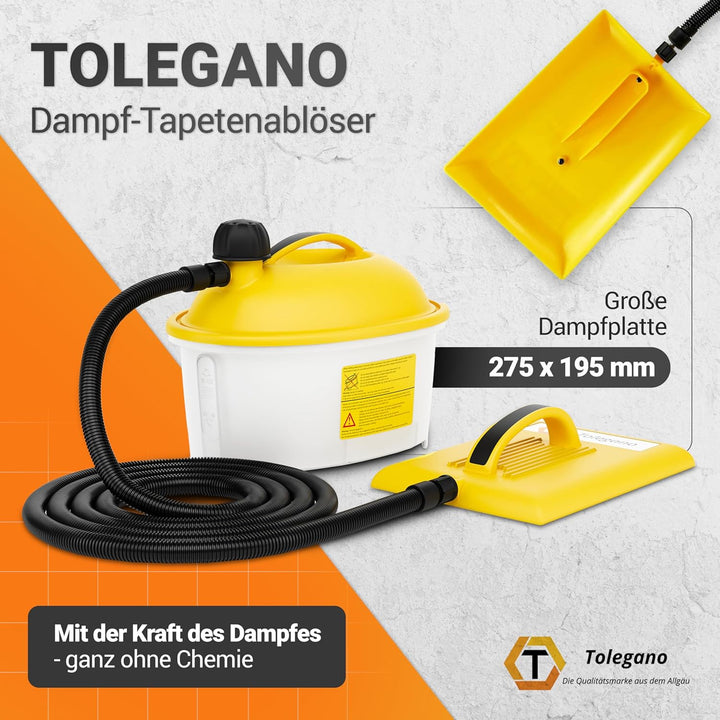 Dampftapetenablöser, 2000 Watt Leistung, 4,5 Liter Wassertank, Arbeitszeit ca. 80 Minuten. Tapetenen