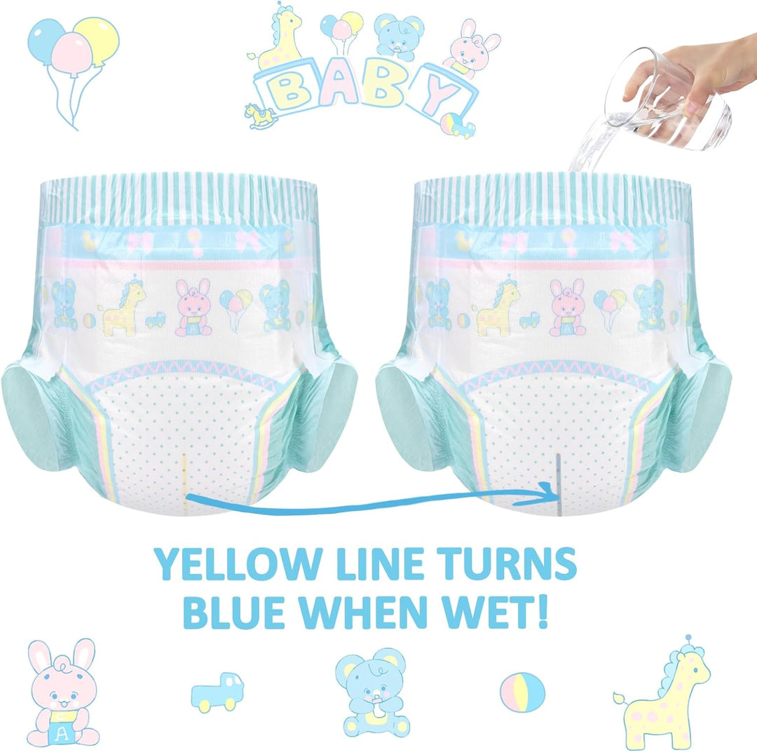 LittleForBig Verstellbarer Klettverschluss Erwachsenen Gedruckten Windeln 10 Stück - Baby Parade (X-