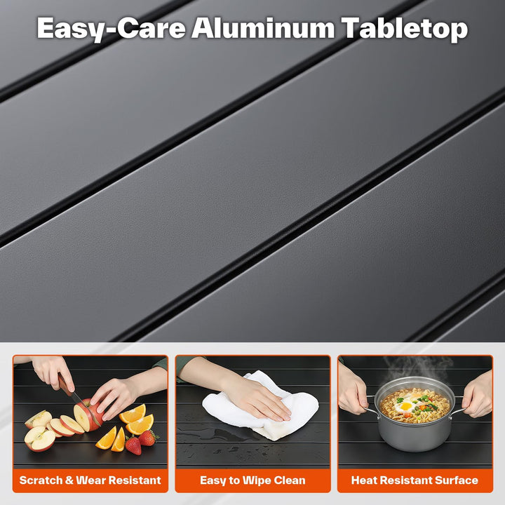 Campingtisch Klapptisch Camping, Aluminium Klapptisch Camping Tisch Faltbarer Picknick-Tisch Tragbar