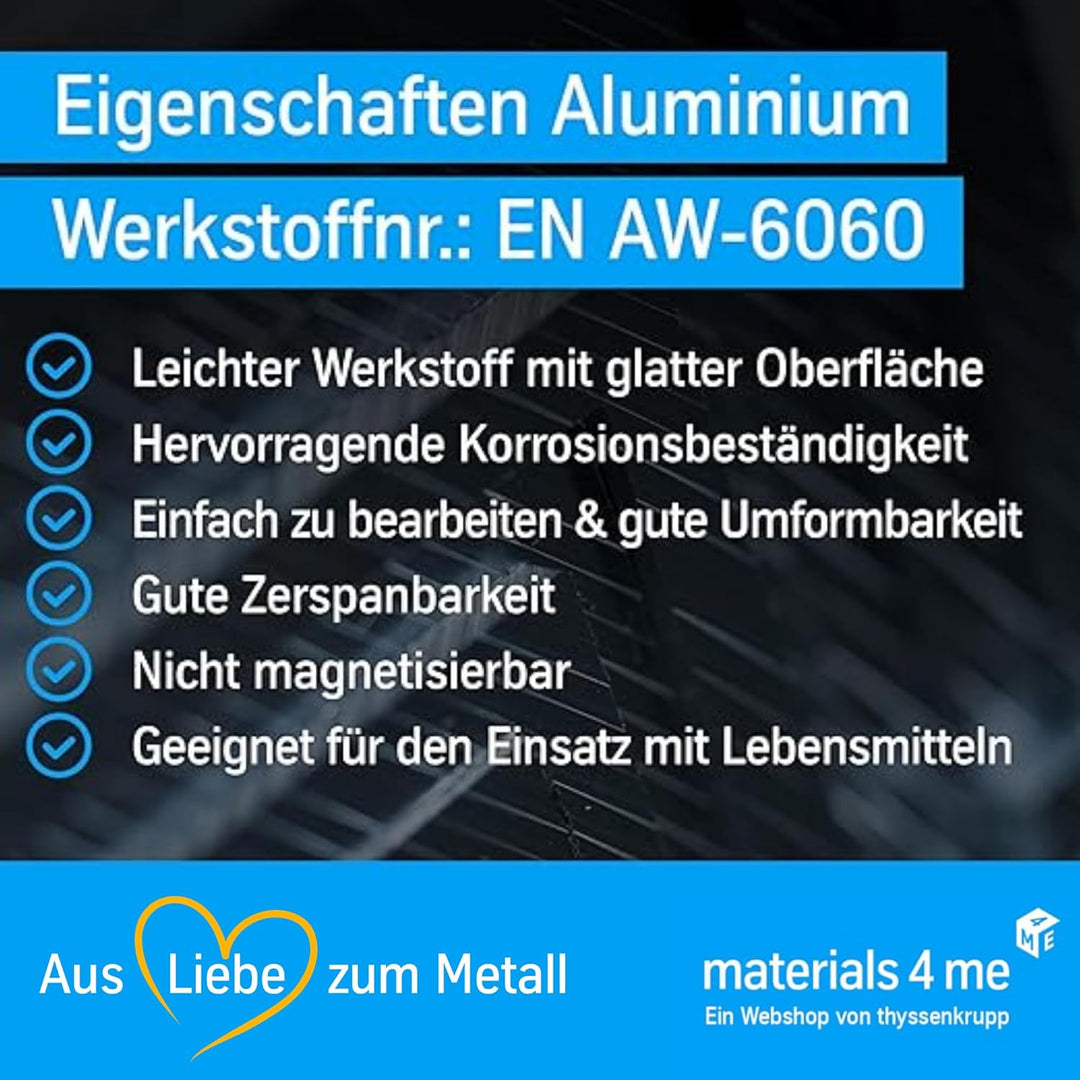thyssenkrupp Z-Profil Aluminium 18 x 43 x 18 x 3 mm in 1000 mm Länge | Alu Profil | AlMgSi0,5 | EN A