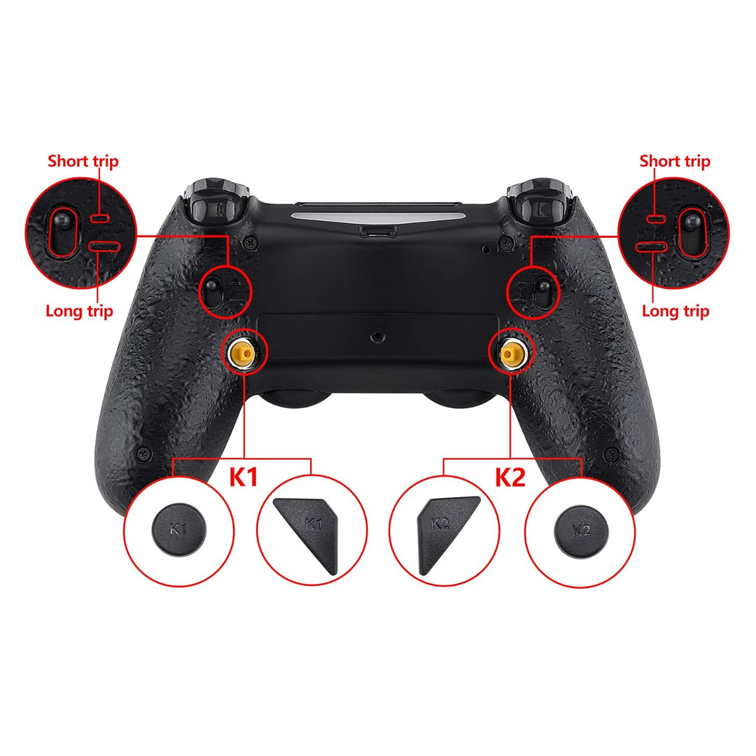 eXtremeRate DAWN2.0 FlashShot Trigger Stop Remap Kit für ps4 CUH-ZCT2 Controller,DIY-Ersatz Hülle Ge