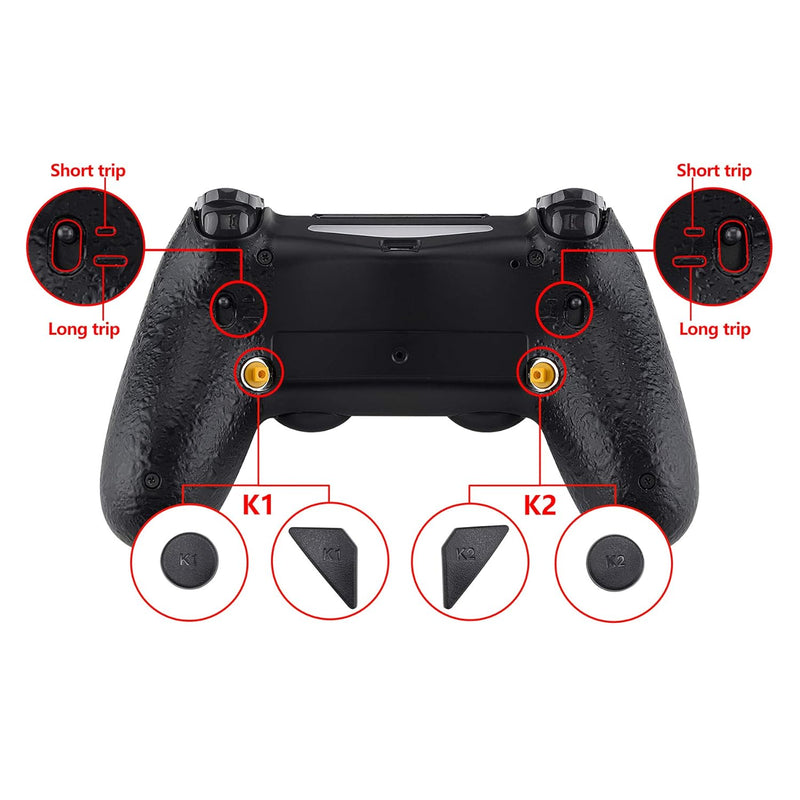 eXtremeRate DAWN2.0 FlashShot Trigger Stop Remap Kit für ps4 CUH-ZCT2 Controller,DIY-Ersatz Hülle Ge