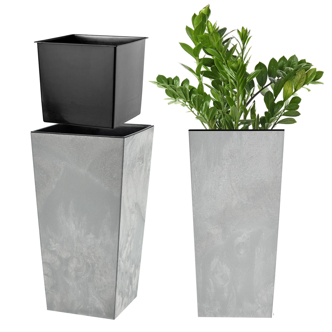 KADAX Blumentopf, Blumenkübel aus Kunststoff, Pflanzkübel für Blumen, Innen- und Aussenbereich, Gart