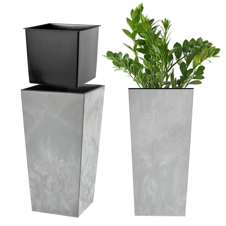 KADAX Blumentopf, Blumenkübel aus Kunststoff, Pflanzkübel für Blumen, Innen- und Aussenbereich, Gart