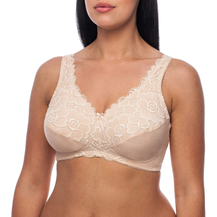 frugue Damen Kompressions BH nach Brust Op, mit Taschen 75C Beige, 75C Beige