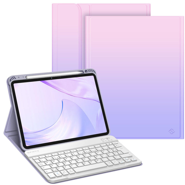FINTIE Tastatur Hülle für iPad Air 11 Zoll M2, iPad Air 6/5/4 (2024/2022/2020) 10,9 Zoll, TPU Rücksc