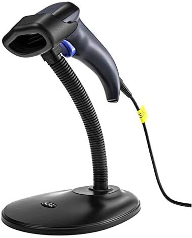 NETUM Kabelgebundener 2D QR Barcode-Scanner mit Halterung - Handheld Automatischer Omnidirektionaler