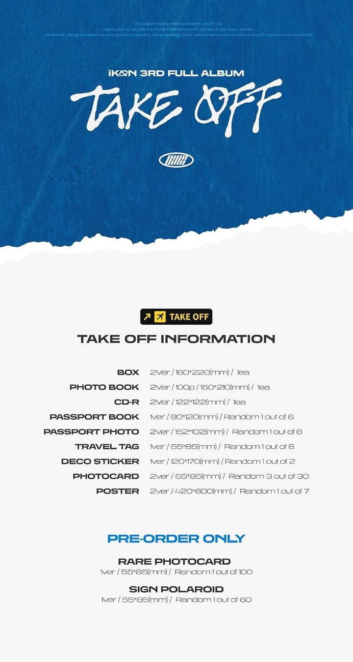 iKON - 3RD FULL ALBUM TAKE OFF CD (A ver.), A ver.