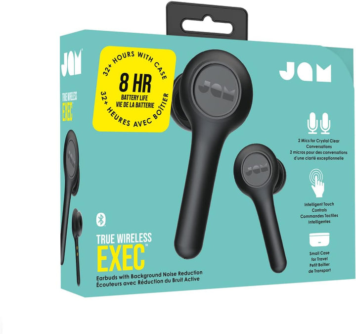 Jam TWS Exec Earbuds In-Ear Bluetooth Kopfhörer, Wireless, Kabelloses Audio, Wiederaufladbar, Integr