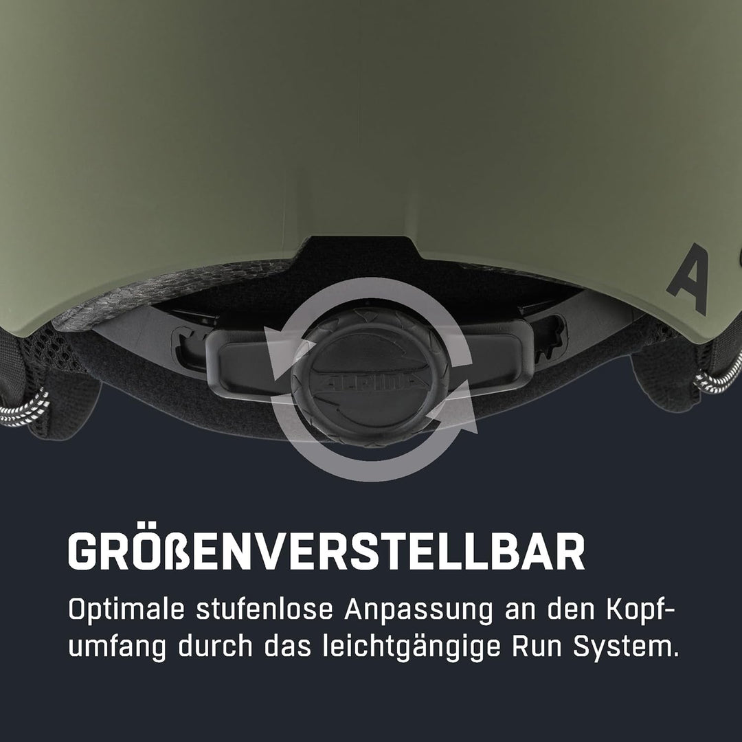 Alpina Arber Visor Q-Lite Herren Skihelm Hardshell-Aussenschale grün grün 54-58, 54-58