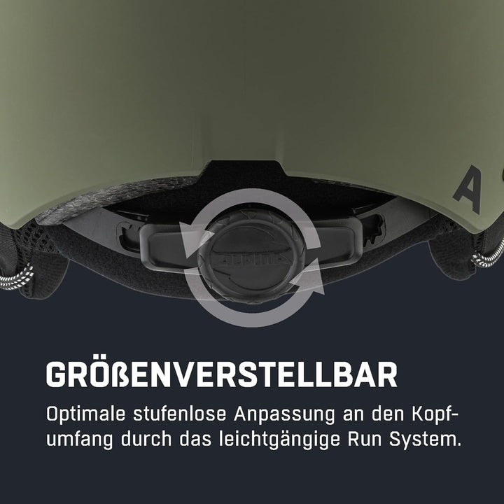 Alpina Arber Visor Q-Lite Herren Skihelm Hardshell-Aussenschale grün grün 54-58, 54-58
