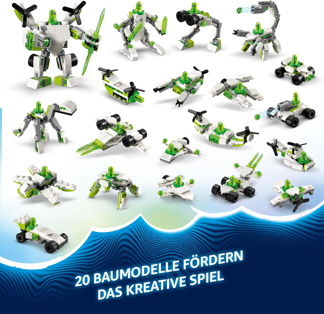 LEGO DREAMZzz Z-Blob's Roboter- und Fahrzeugabenteuer, 20-in-1 Spielzeug-Mech, für Mädchen und Junge