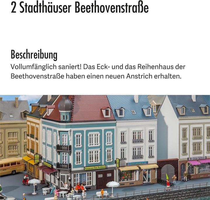 Faller FA 130703-2 Stadthäuser Beethovenstrasse, Zubehör für die Modelleisenbahn, Modellbau