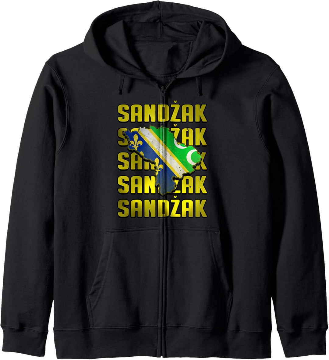 Sandzak Born, Sandzak Map, Sandzak Flag Design, Sandzaklija Kapuzenjacke