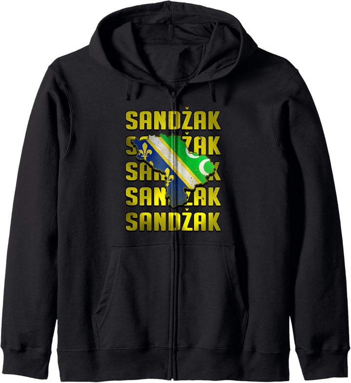 Sandzak Born, Sandzak Map, Sandzak Flag Design, Sandzaklija Kapuzenjacke