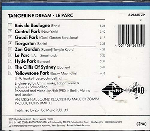 Le parc, Audio-CD
