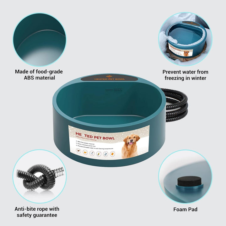 Beheizter Wassernapf für Hunde Hühnertränke Frostsicher Wassernapf Beheizt für Haustiere, Geflügel,