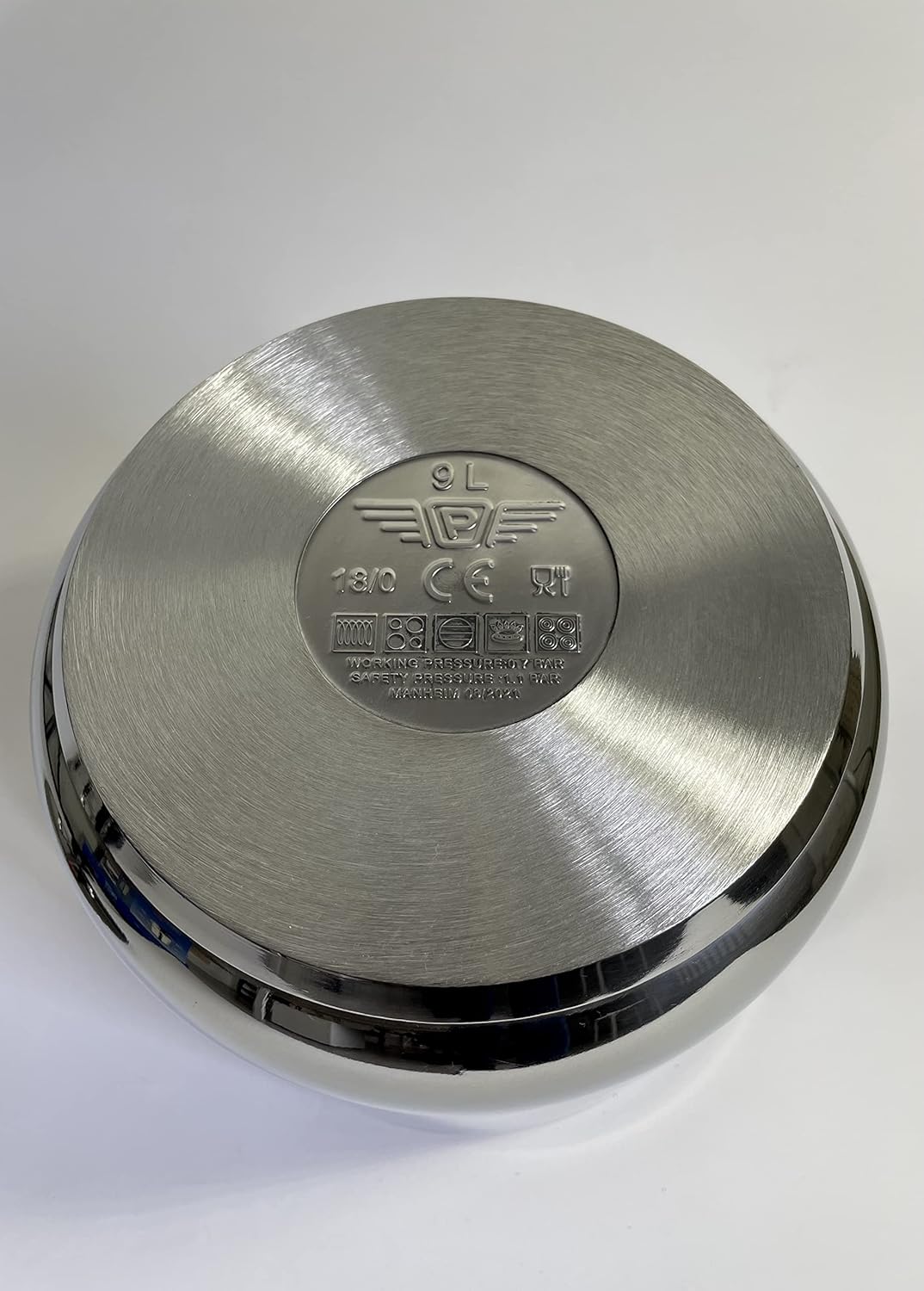 Pintinox First Schnellkochtopf aus nickelfreiem Edelstahl, induktionsgeeignet, mit 4 Sicherheitssyst