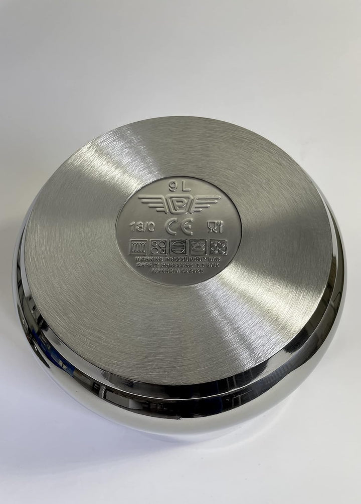 Pintinox First Schnellkochtopf aus nickelfreiem Edelstahl, induktionsgeeignet, mit 4 Sicherheitssyst