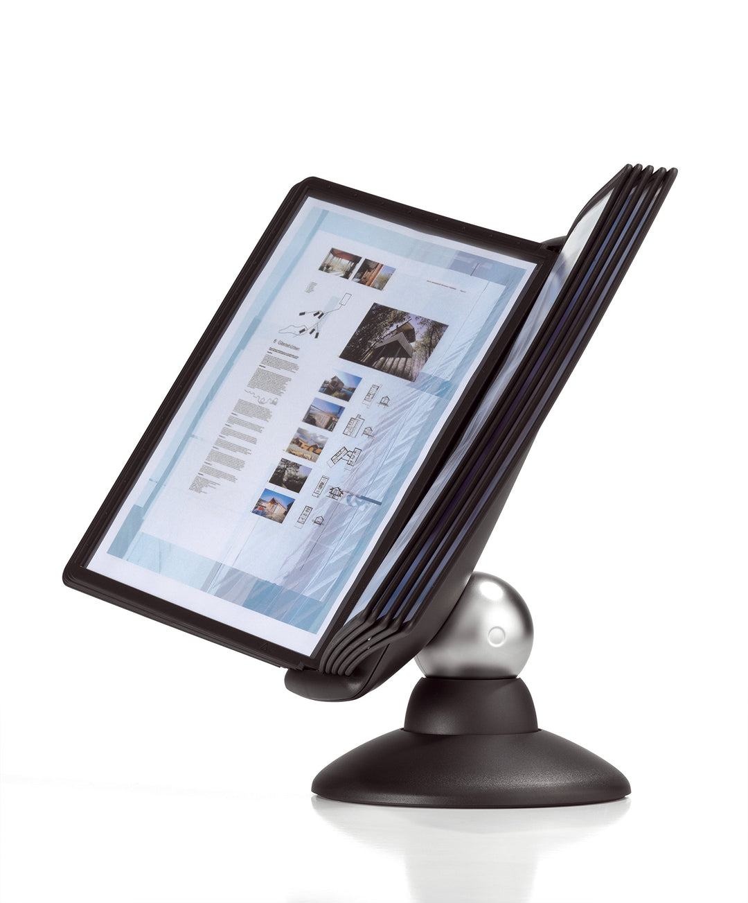 Durable Sichttafelsystem Sherpa Motion, mit 10 Sichttafeln A4, schwarz, 558701, schwarz