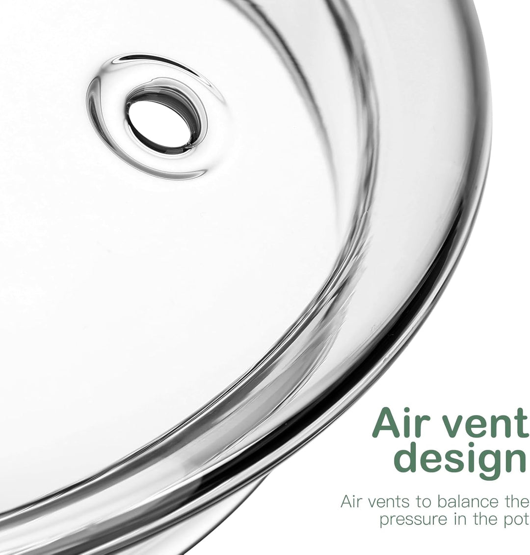 Yardwe Auflaufform Klarer Glas Topf Glaspan Hitzebest?ndige Glaskochtopf Suppentopf Für Küchenrestau