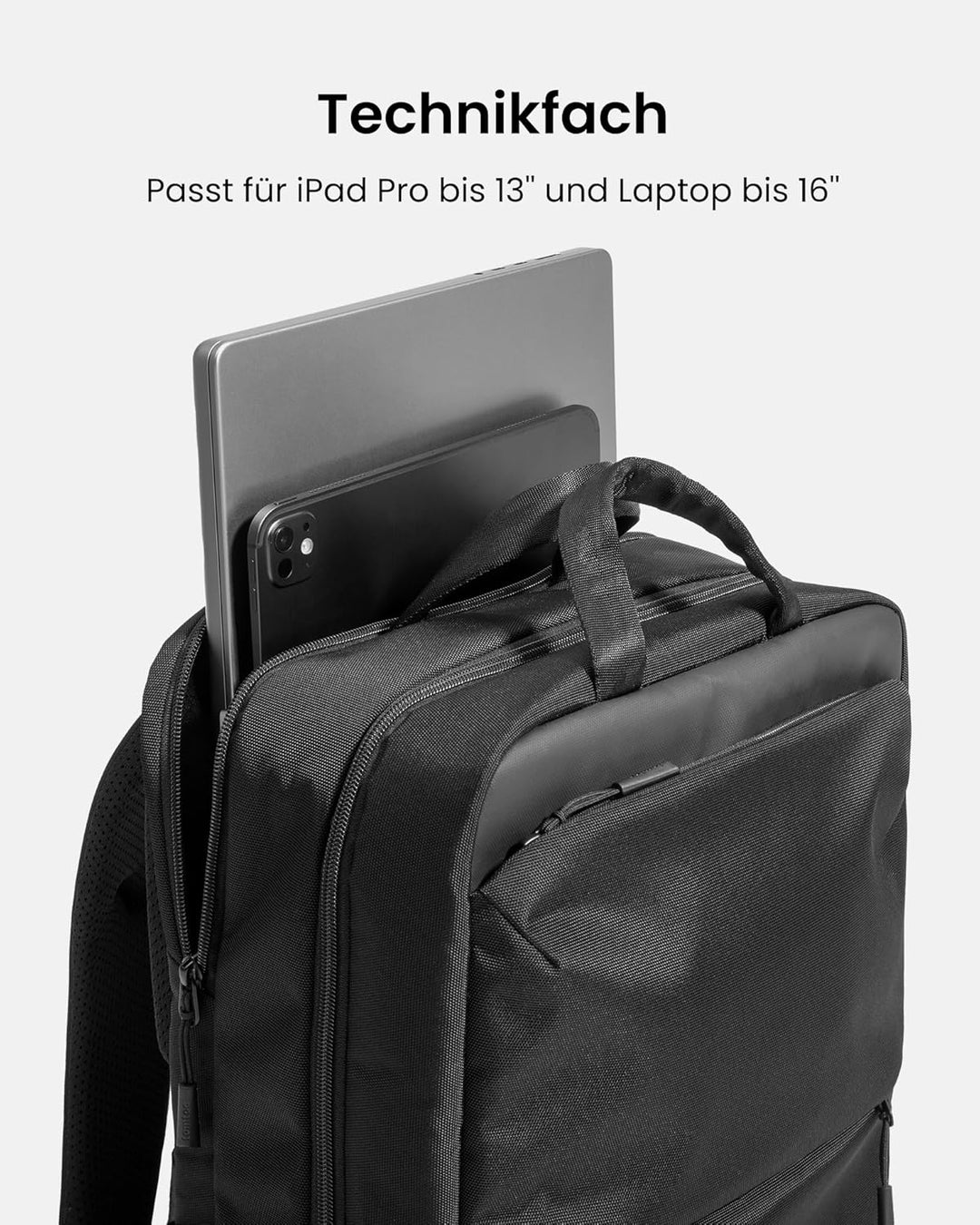 tomtoc 24L Business Laptop Rucksack für 15,6-16 Zoll Computer, Tagesrucksack Professional Backpack R
