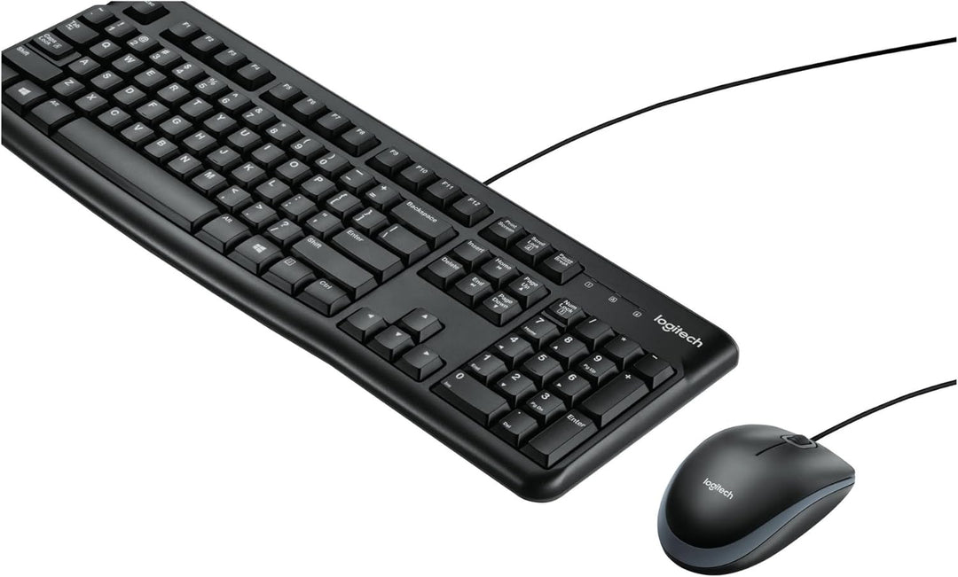 Logitech MK120 Kabelgebundenes Set mit Tastatur und Maus für Windows, Portugiesisches QWERTY-Layout