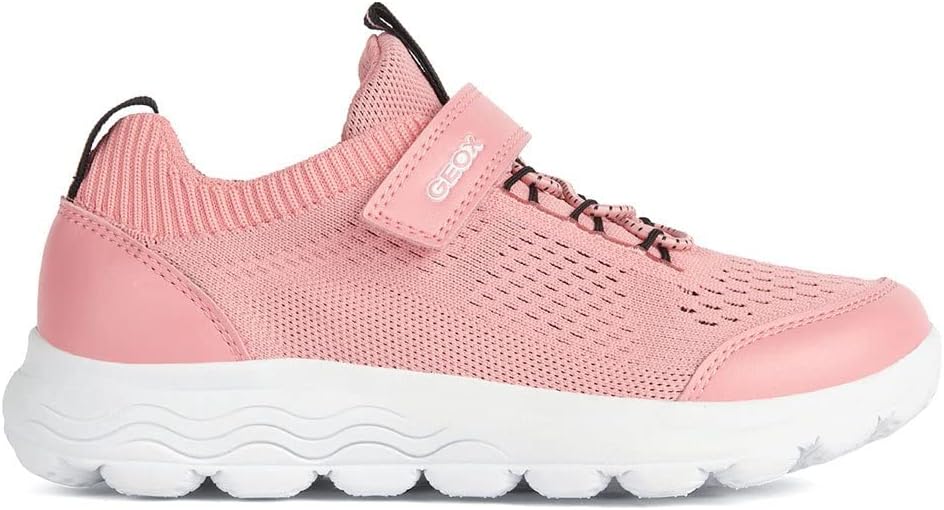 Geox Mädchen J Spherica Girl B Sneakers 38 EU Schmal Coral Black, 38 EU Schmal Coral Black