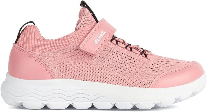 Geox Mädchen J Spherica Girl B Sneakers 38 EU Schmal Coral Black, 38 EU Schmal Coral Black