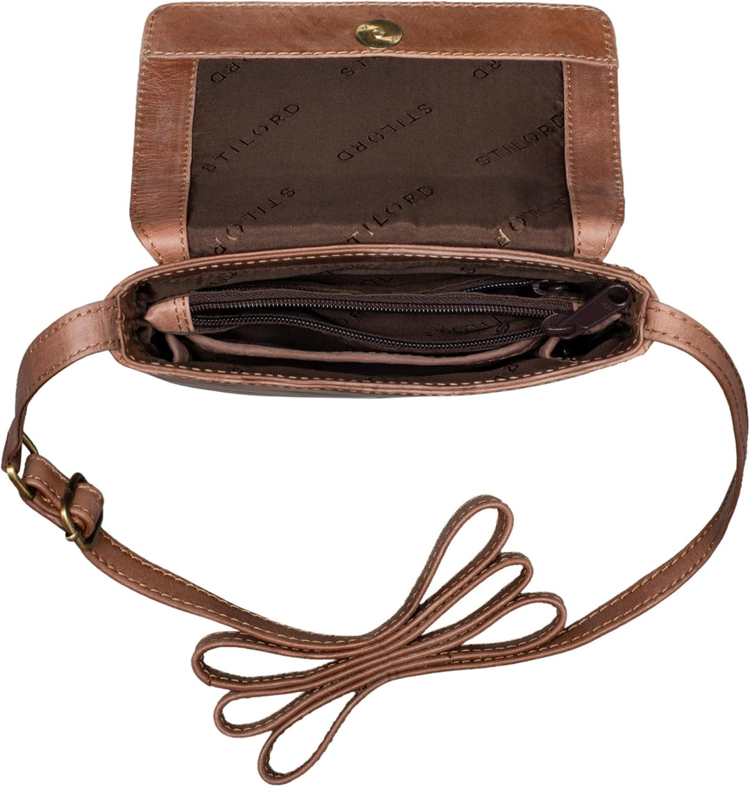 STILORD "Audrey Handtasche Damen Leder Klein Elegante Umhängetasche für Frauen Mini Crossbody Bag Sc