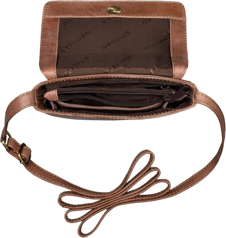 STILORD "Audrey Handtasche Damen Leder Klein Elegante Umhängetasche für Frauen Mini Crossbody Bag Sc