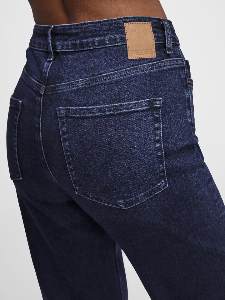 PIECES Damen Pcholly Hw Wide Jeans Db Noos Bc Jeanshose 27W / 30L Dark Blue Denim, 27W / 30L Dark Bl