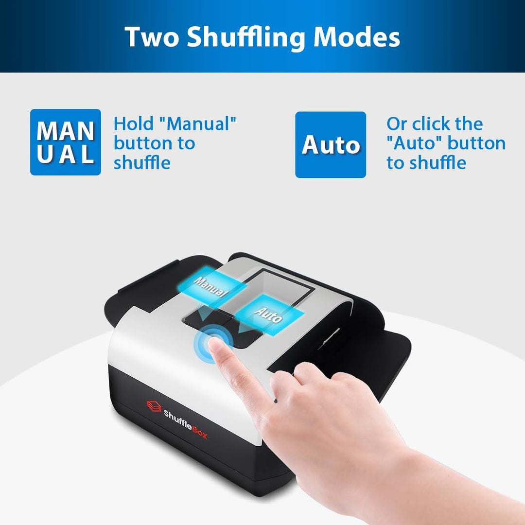 Shufflebox S1 automatischer Kartenmischer mit 2000mAh wiederaufladbarer eingebauter Batterie, 2-Deck