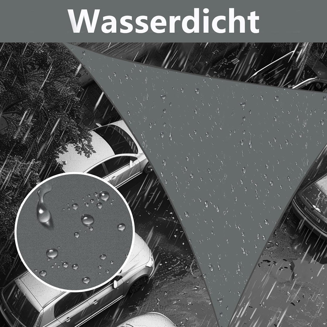 3.6x3.6x3.6m Wasserdichter Sonnenschutz Dreieck Sonnenschirm Aussenüberdachung Garten Patio Pool Sha