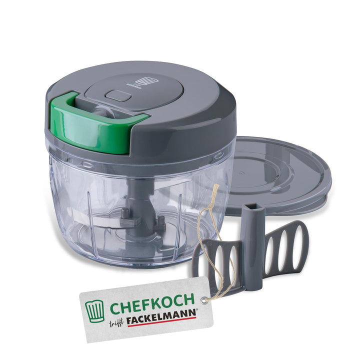 FACKELMANN Chefkoch Multi-Zerkleinerer 5-teilig – Schneider für Gemüse, Obst, Kräuter & Nüsse – Inkl