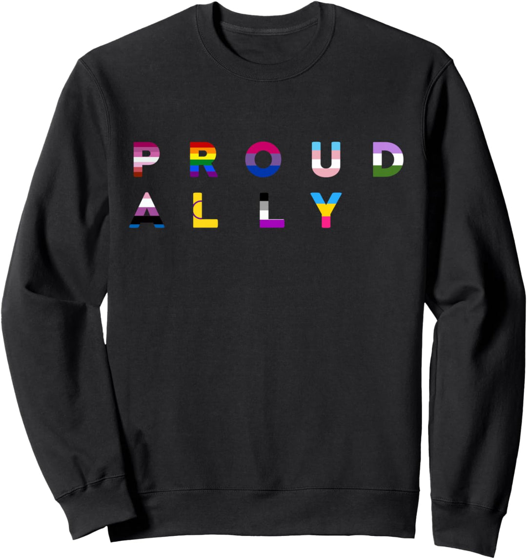 Stolze Verbündete LGBT Stolzflagge Gleichberechtigung von Sweatshirt