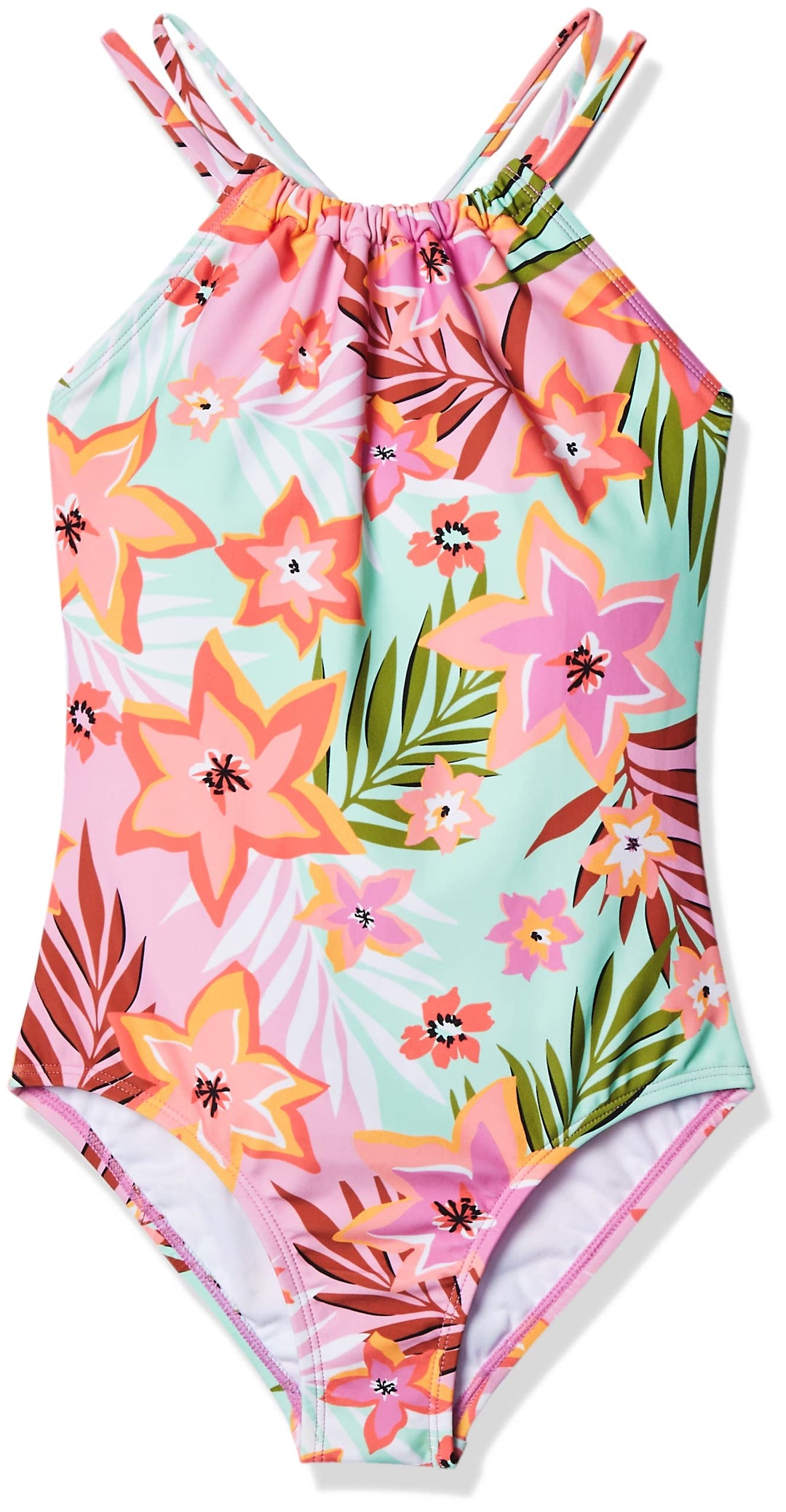 Kanu Surf Mädchen Jasmine Beach Sport Halter One Piece Swimsuit Badeanzug 4 Jahre Coral Reef Pink, 4
