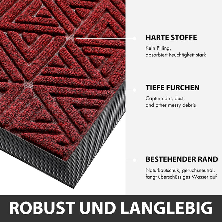 Yimobra Fussmatte für den Aussenbereich, strapazierfähige und langlebige Eingangsmatte für den Ausse