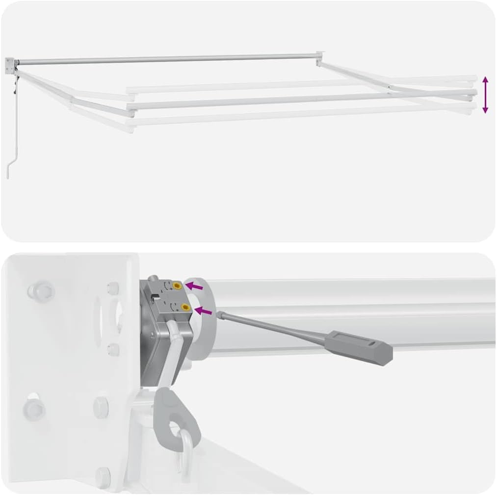 vidaXL Automatisch Manuell Braun 400x300 cm 400 x 300 cm Braun und Weiss, 400 x 300 cm Braun und Wei