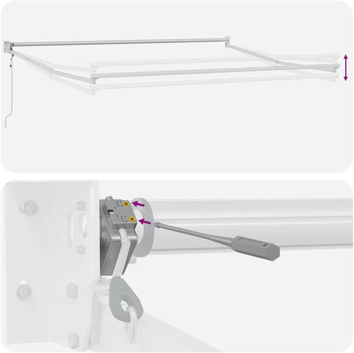 vidaXL Automatisch Manuell Braun 400x300 cm 400 x 300 cm Braun und Weiss, 400 x 300 cm Braun und Wei