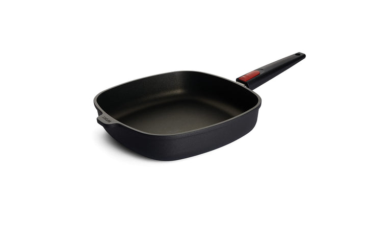 Woll Nowo Titanium Guss-Pfanne viereckig, 28x28 cm, 6.5 cm hoch, mit abnehmbarem Stiel-Geeignet für
