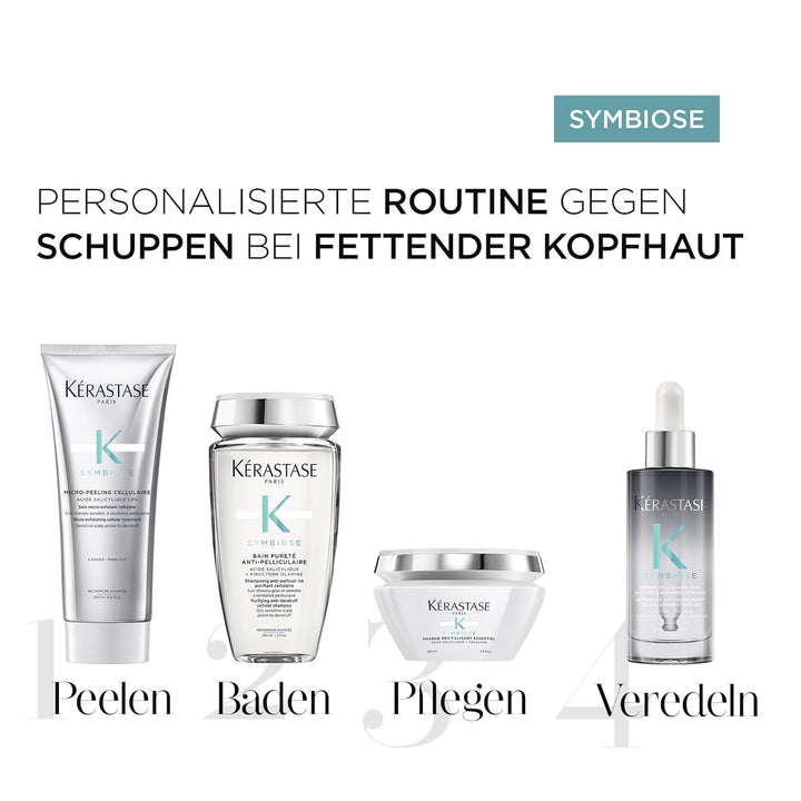 Kérastase Symbiose, Peelende Anti-Schuppen Haarpflege, Peeling für empfindliche und schuppige Kopfha