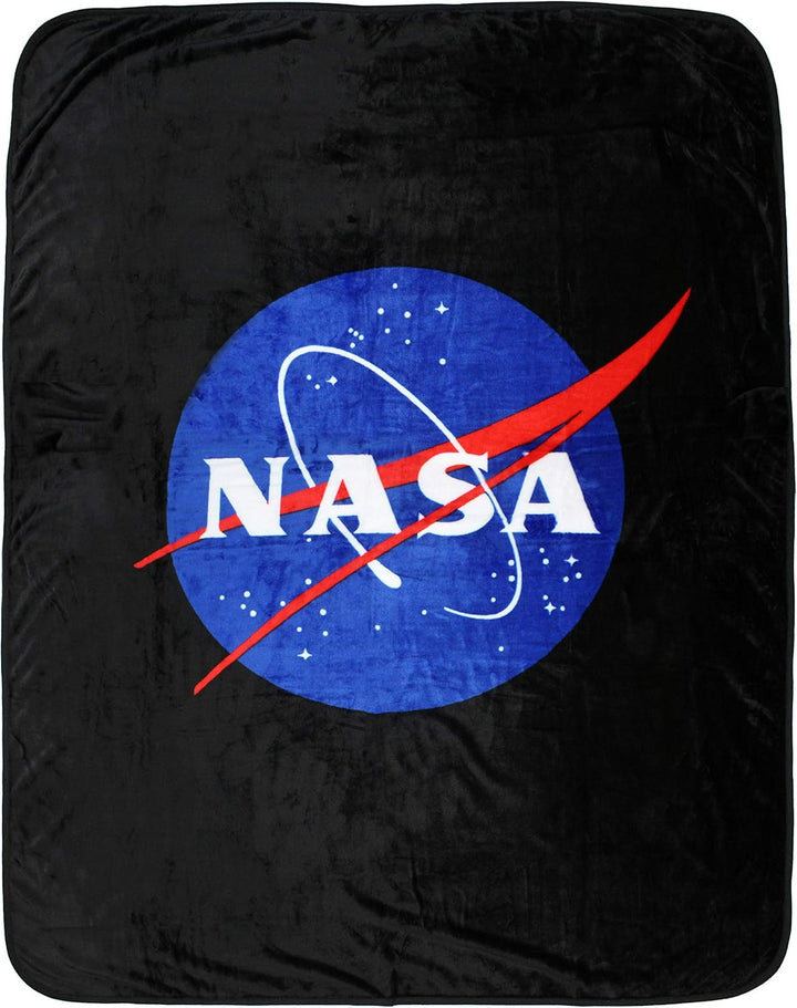 INTIMO NASA Meatball Logo Super Soft and Cuddly Plush Fleece Throw Blanket 48" x 60" (152cm x122cm)