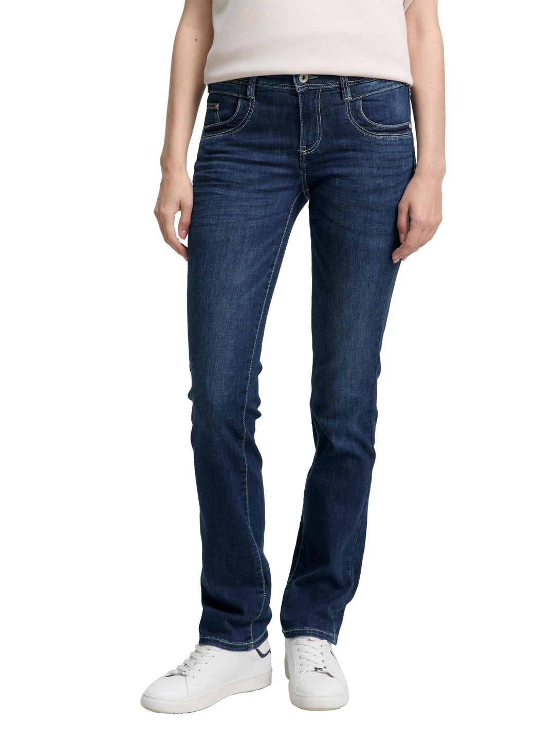 TOM TAILOR Women's Alexa Straight Jeans 26W / 32L 10282 - Dark Stone Wash Denim, 26W / 32L 10282 - D