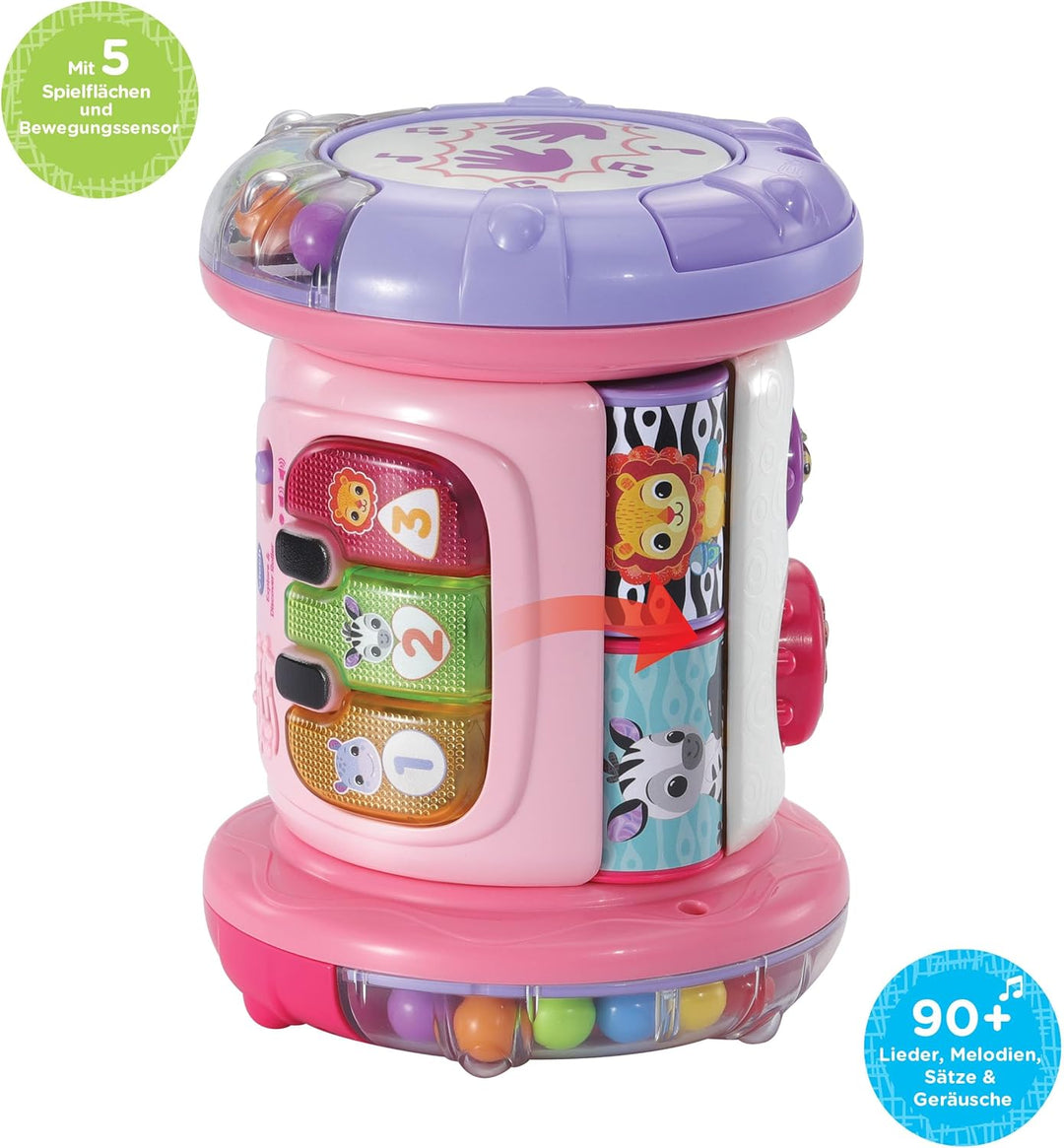 Vtech 3-in-1 Rollende Entdecker-Trommel pink
