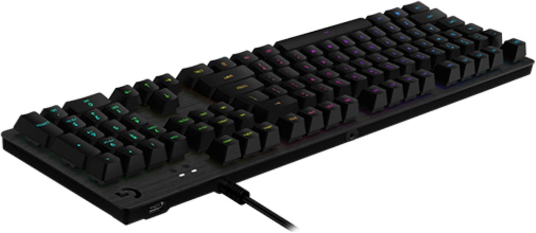 Logitech G512 mechanische Gaming-Tastatur, GX-Blue Clicky Switches, LIGHTSYNC RGB-Beleuchtung, USB-D