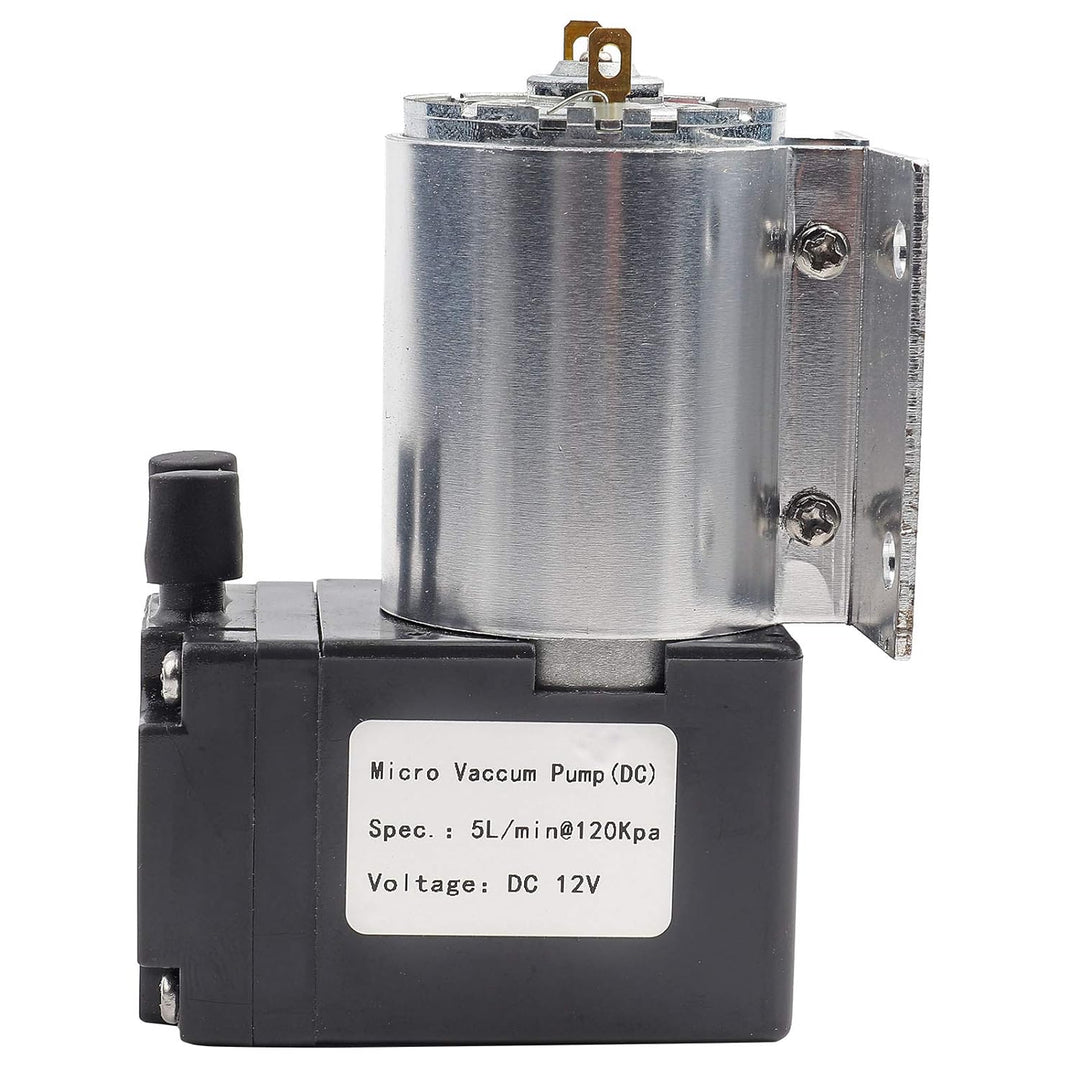Mini Vakuumpumpe, DC 12 V 5L / min 120kpa Mikropumpe Unterdruck-Saugpumpen mit Halter zur Probenahme