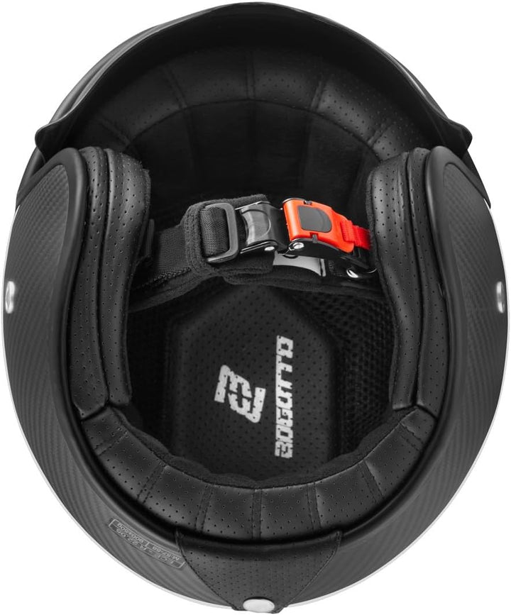 Bogotto V587 Crono Carbon Jethelm XS Schwarz/Weiss, XS Schwarz/Weiß