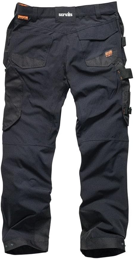 Scruffs Arbeitshose mit Holstertaschen „Pro Flex Plus“ Schwarz 30W Kurz, Schwarz 30W Kurz