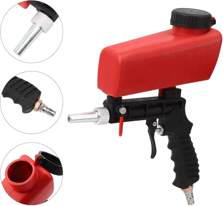 Sandstrahler, Hochdruckreiniger Sandstrahler Strahlwerkzeug Mini Handheld Tragbar Pneumatisch Alumin